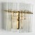 Metal Glass and Brass Wall Sconces in the style of Sciolari, 1960s, Set of 2 For Sale - Image 7 of 13