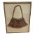 Late 20th Century Framed Authentic Woven Fiber Bilum Bag Sepik River Palembei Village For Sale