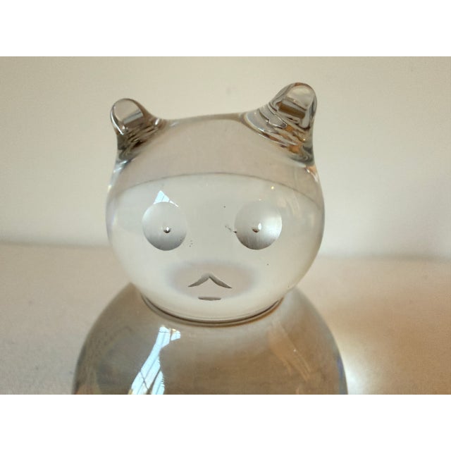 Baccarat Baccarat Crystal Cute Fat Cat For Sale - Image 4 of 6