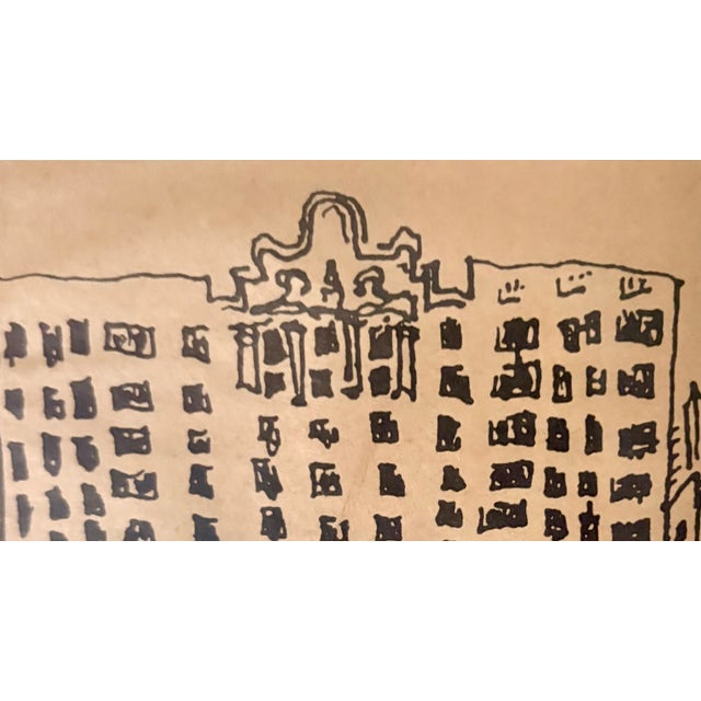 Black 1990s Original Cityscape "Between W. 94th and 95th", Signed by Artist For Sale - Image 8 of 9