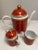 On offer is the classic Fitz & Floyd Medallion d'Or terra cotta coffee/tea set. The coffee pot is six inches tall (plus...