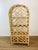 Vintage 1970s Woven Rattan Arch Top Peacock Chair Style Shelf / Bookshelf For Sale - Image 9 of 9