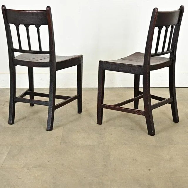 English English 18th Century Pair of Georgian Side Chairs For Sale - Image 3 of 12