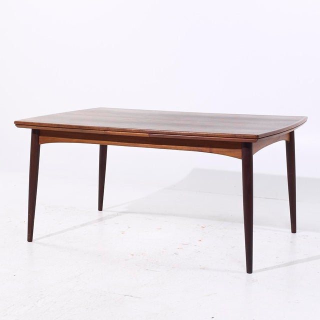 Brown Gudme Møbelfabrik Mid Century Danish Teak Hidden Leaf Expanding Dining Table For Sale - Image 8 of 11