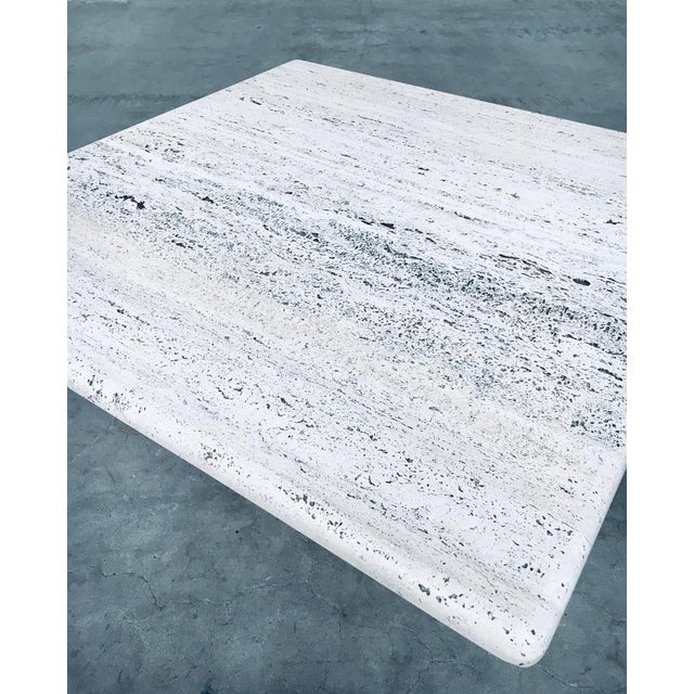 Italian Travertine Square Coffee Table, 1970s For Sale - Image 17 of 18