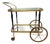 Mid-Century Gilt Metal and Glass Serving Trolley, 1950s For Sale