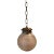Early 20th Century Holophane Glass And Brass Globe Pendant Light For Sale