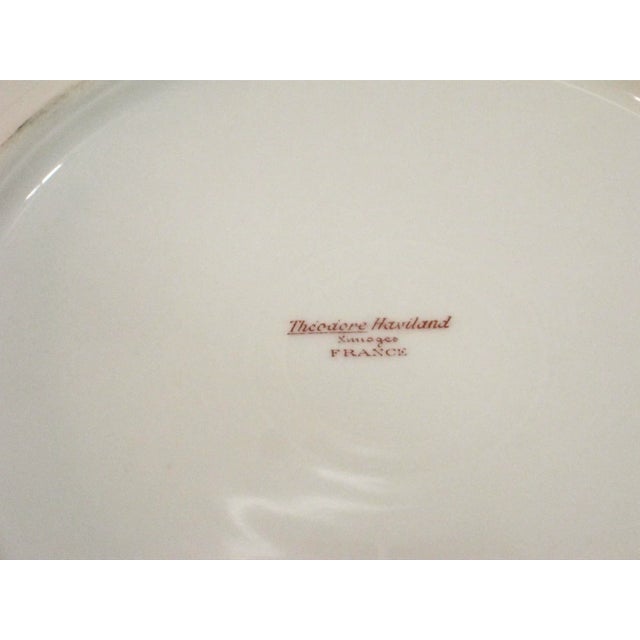 Antique Limoges Floral Dinner/Luncheon Plates- Set of 6 For Sale - Image 4 of 5