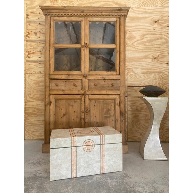 Maitland Smith Coral Trunk With Brass Trim For Sale - Image 11 of 18