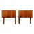 Pair of Vintage Mid Century Modern Brown Twin Headboards by Lane Furniture Co. For Sale