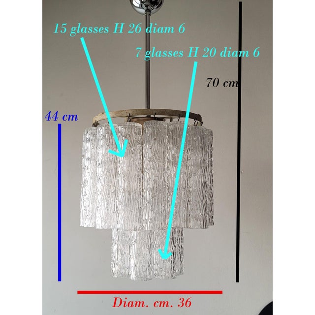 Murano Glass Tronchi Chandelier by Toni Zuccheri for Venini, Italy, 1960s For Sale - Image 12 of 13