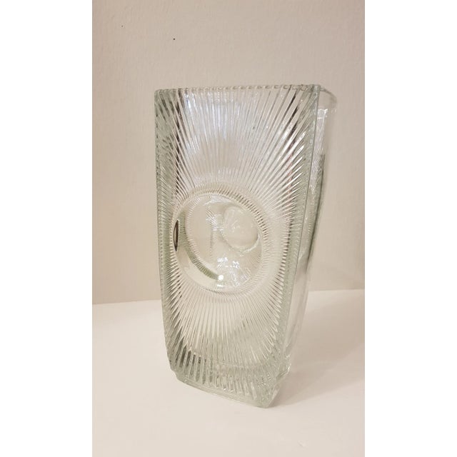 Large Glass Osaka Vase by Rudolf Jurnikl for Libochovice, 1960s For Sale - Image 4 of 5