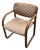Vintage Scandinavian Wooden Covered Chair, Good Bones, Needs Reupholstery For Sale
