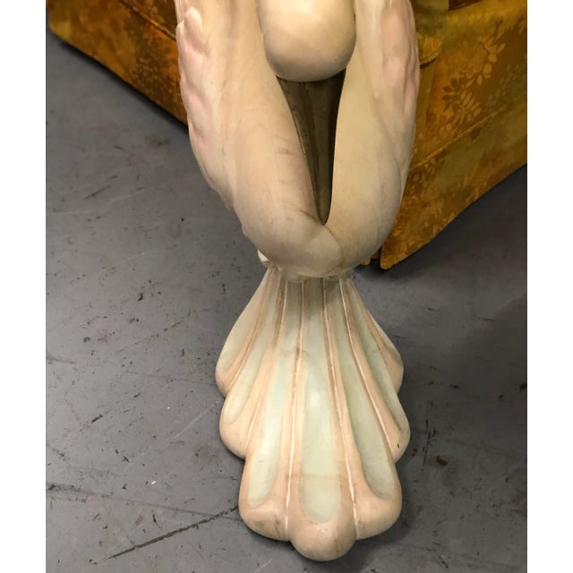 Mid-Century Modern Large Hand Carved Wooden Swan Sculpture | Floor Standing For Sale - Image 3 of 12