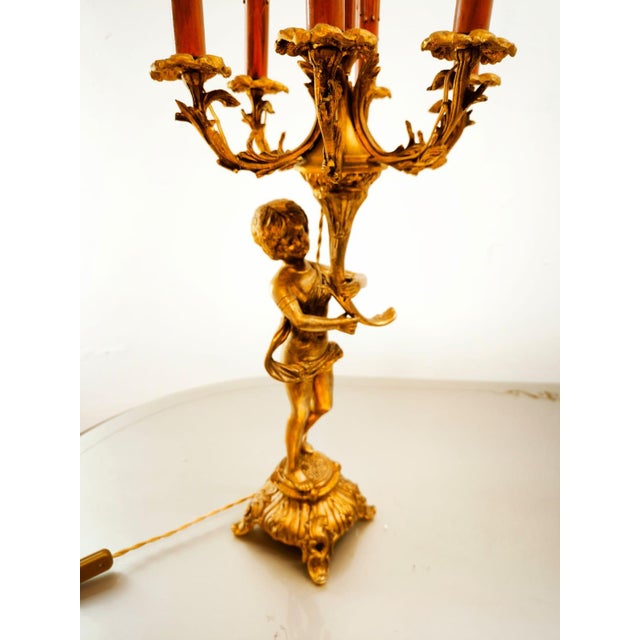 Bronze Putto Lamp with Six Lights For Sale - Image 18 of 18
