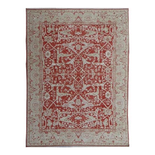 Hand Knotted Fine Oushak Rug. 07'11" X 09'06" For Sale