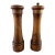 Mid 20th Century Rustic Italian Hardwood Salt Shaker & Pepper Mill For Sale