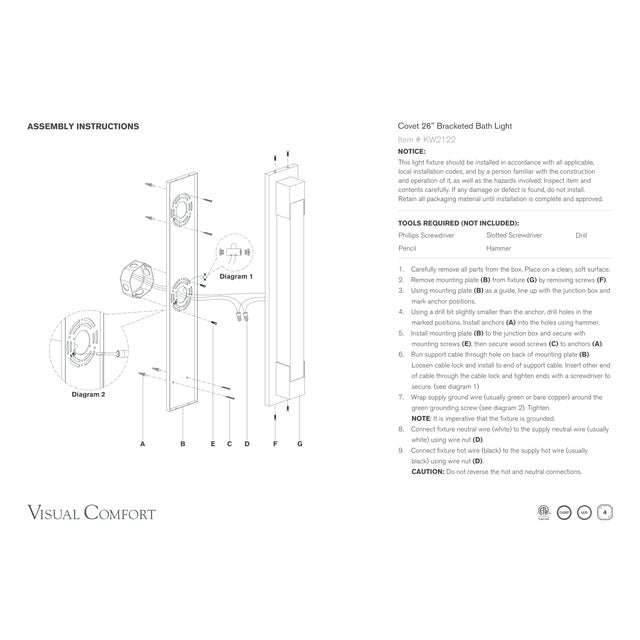 Metal Kelly Wearstler for Visual Comfort Signature Covet 26" Bracketed Bath Light in Polished Nickel with Alabaster For Sale - Image 7 of 8