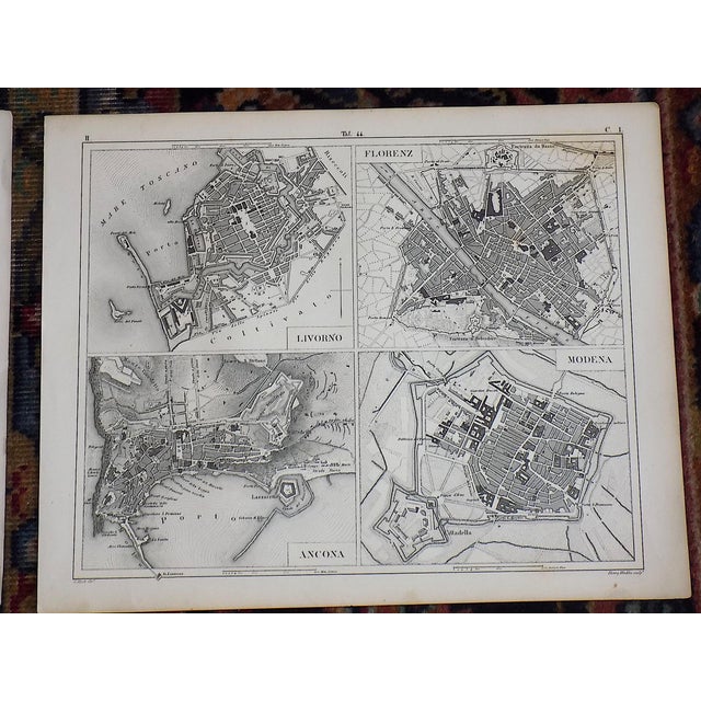 Printmaking Materials Authentic Antique 19th C. Map Lithographs of Major European Cities - Set of 6 For Sale - Image 7 of 8