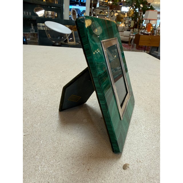 Angeletti Malachite Picture Frame, Rome, Mid-20th Century For Sale In Los Angeles - Image 6 of 7
