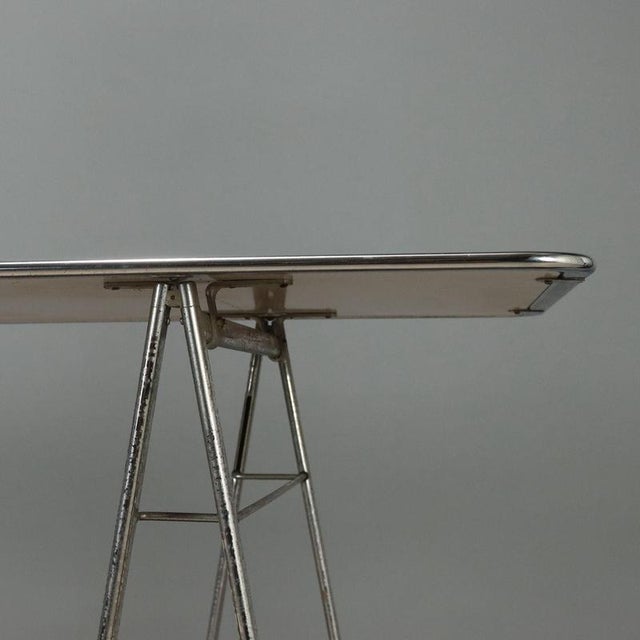 Vintage Chrome Table with Laminate Top, 1970s For Sale - Image 5 of 10