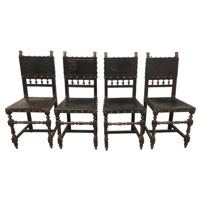 Louis XVIII Style Chairs, 19th Century, Set of 4 For Sale
