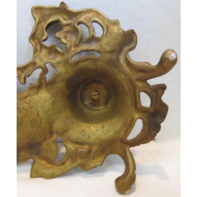 Metal Art Nouveau Bronze Ink Well For Sale - Image 7 of 9