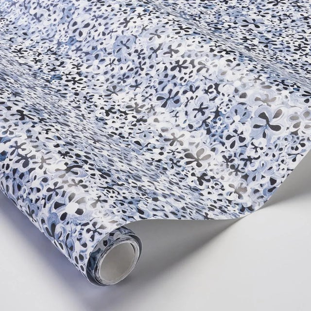 Schumacher Sample - Schumacher X Backdrop Superbloom Wallpaper in Deep Blue For Sale - Image 4 of 4