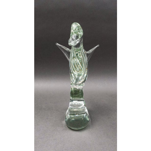 Mid-Century Modern Vintage Licio Zanetti Italy Hand Blown Murano Art Glass Goose Duck Bird Sculpture For Sale - Image 3 of 13