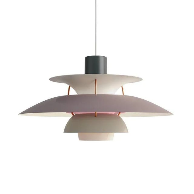 Gold Poul Henningsen Ph 5 Pendant for Louis Poulsen in Modern White For Sale - Image 8 of 12