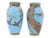 Pair Japanese Cloisonne Owls Hawks Maple on Turquoise Blue Enamel Vases Goto For Sale In New York - Image 6 of 9