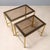 Gold Vintage Coffee Tables in Brass and Smoked Glass, Italy, 1960s, Set of 2 For Sale - Image 8 of 10
