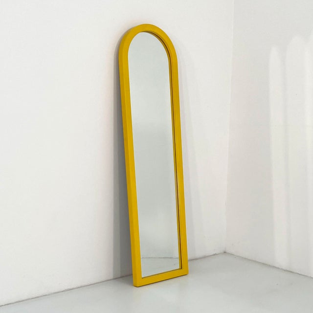 Postmodern Yellow Frame Mirror by Anna Castelli Ferrieri for Kartell, 1980s For Sale - Image 3 of 8