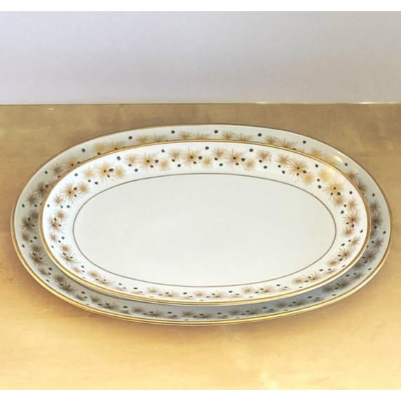 Vintage Mid-Century Modern Edelstein Bavaria Set of Two Oval Platters "Starlight" Pattern For Sale - Image 17 of 18