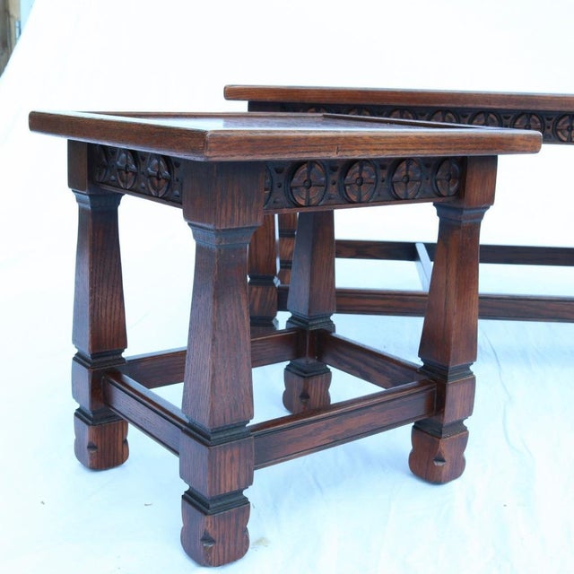 Viking Oak Coffee Table & Two Side Tables by Romweber Chairish