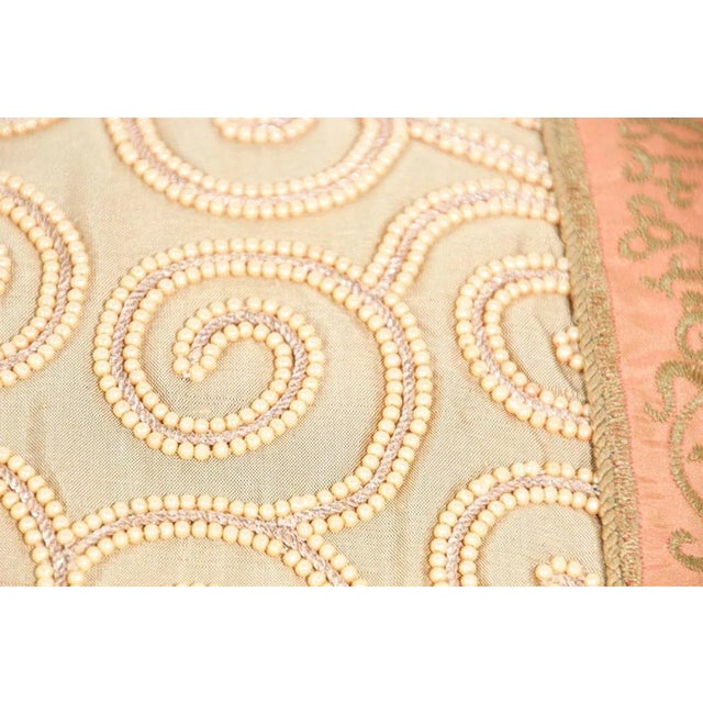 Mid 20th Century Mid 20th Century Moorish Style Decorative Gold Throw Pillow For Sale - Image 5 of 13