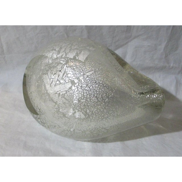 Metal Murano Silver Foil Conch Shell For Sale - Image 7 of 8