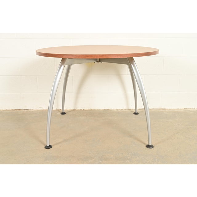 Mid-Century Modern Herman Miller Style Modern Spider Leg Round Dining Table or Game Table For Sale - Image 3 of 8