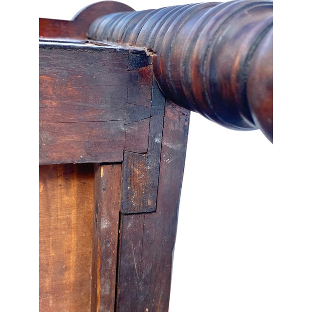 Antique Massachusetts Mahogany 2 Drawer Worktable / Nightstand For Sale - Image 11 of 12