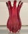 1960s Hand Blown Cranberry Art Glass Vase, Czech Attributed For Sale - Image 4 of 11