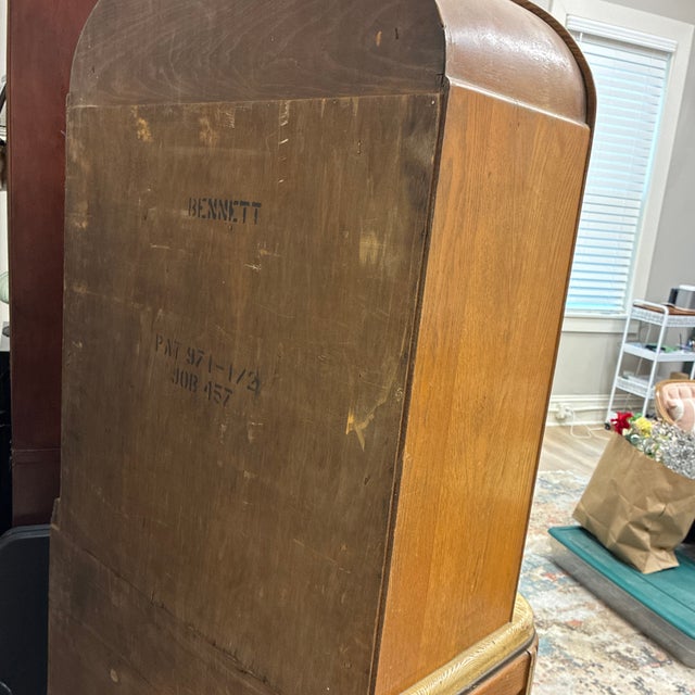 1930s Bennett Art Deco Kitchen Cabinet Needs Restoration For Sale - Image 9 of 11