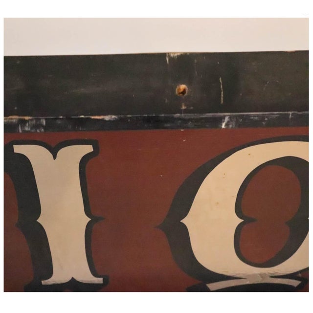 American Antique 10-Foot Large Painted “Antique” Trade Sign For Sale - Image 3 of 10