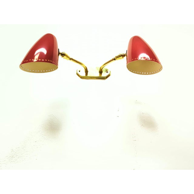 Adjustable Double Light Wall Lamp in Brass from Stilnovo, 1960s For Sale - Image 11 of 17