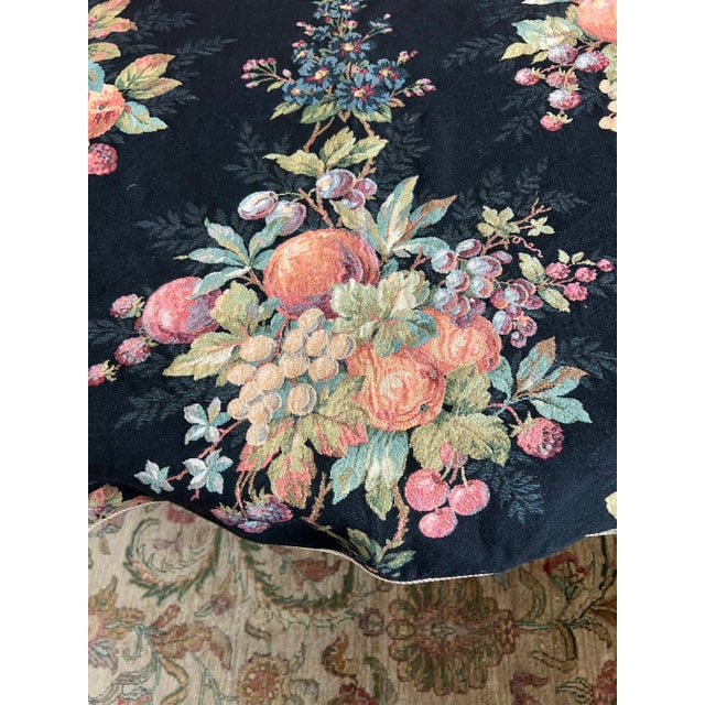 Vintage Decor of France Tapestry Card Table Sized Fruit Tablecloth For Sale In Chicago - Image 6 of 13