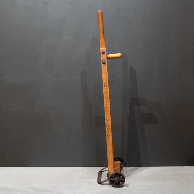 Wood Early 20th C. Industrial Hand Truck c.1930 For Sale - Image 7 of 7