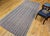 Turkish Vintage Turkish Kilim Rug, Handwoven Wool, Gray & Maroon Stripes, 5x10 For Sale - Image 3 of 11