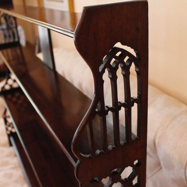 Large George III Period Mahogany Fretwork Hanging Shelf, 18th Century For Sale - Image 10 of 11