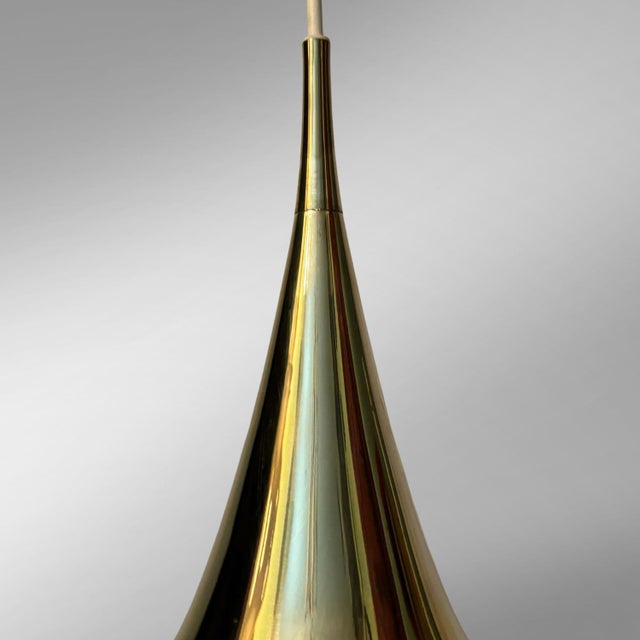 Metal Mid-Century Modern Scandinavian Brass Pendant Lamp by Eje Ahlgren for Bergboms, 1960s For Sale - Image 7 of 11