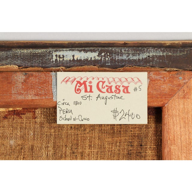 San Augustine, Oil on Canvas, 19th Century For Sale - Image 15 of 17