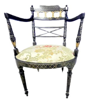 Vintage Baker Ebony Charleston Side Chair